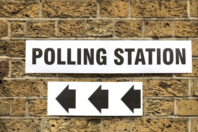 Polling Station sign